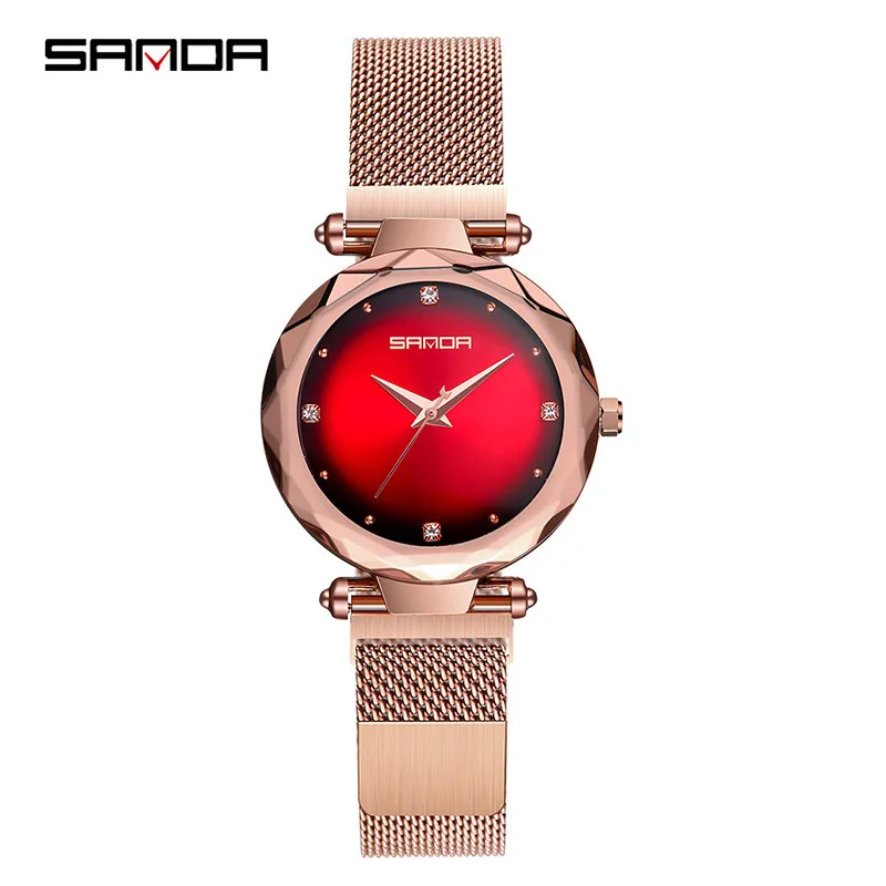 

P1003 fashion waterproof gold stainless steel watches for ladies wrist watch quartz