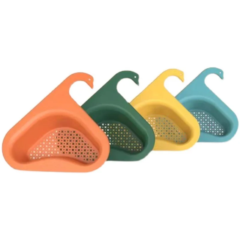 

TOP05 Hanging Fruit And Vegetable Drain Rack Plastic Kitchen Rubbish Filter Basket Swan Sink Drain Basket