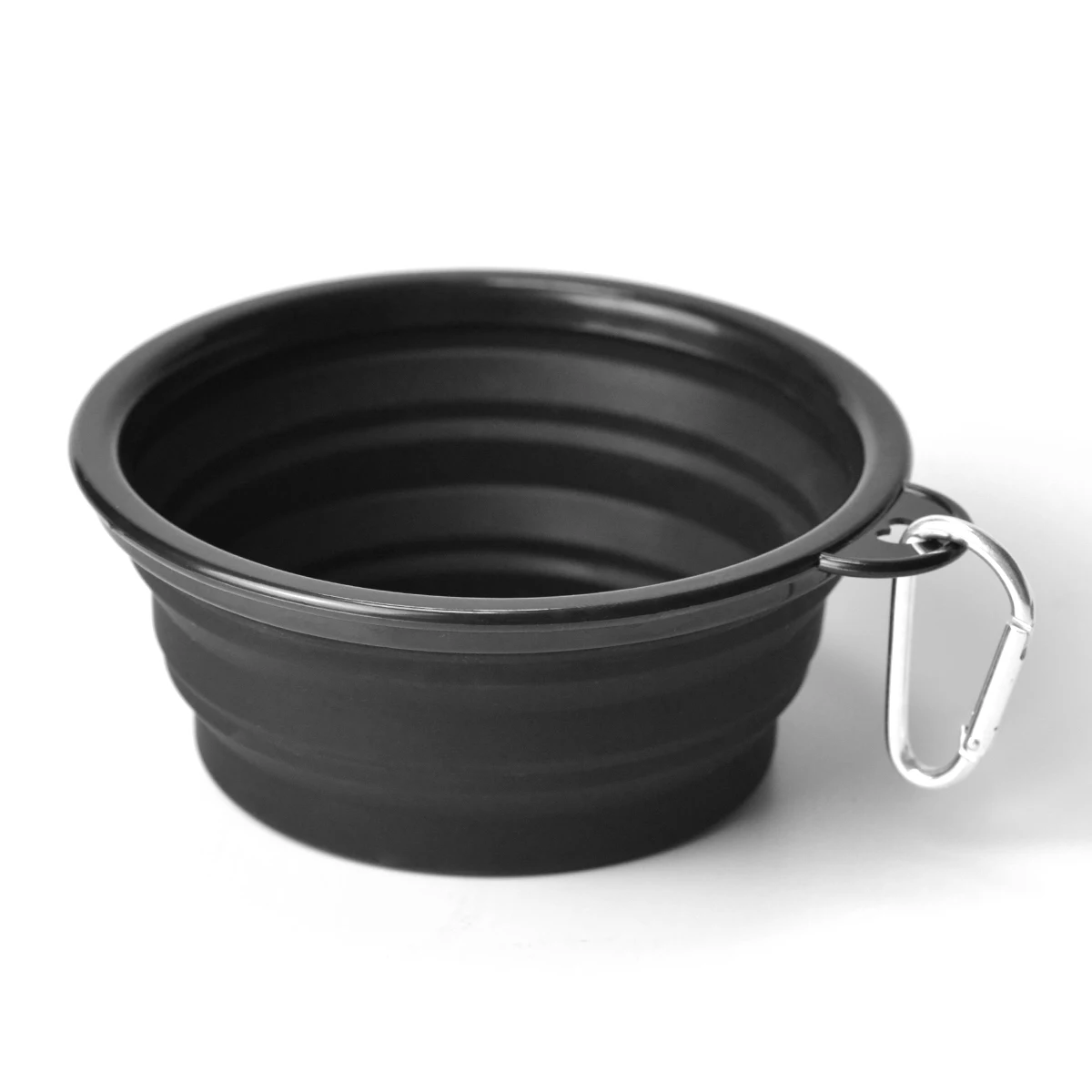 

Portable Pet Travel Camping Collapsible Silicone Dog Bowl, Blue, pink, black, gray
