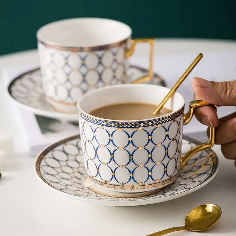 

Espresso Porcelain Coffee Tea Set Turkish Ceramic Cup and Saucer Set, Blue