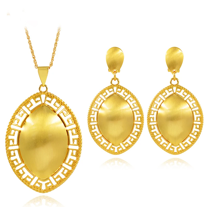 

Fashion Jewelry Copper Jewelry Sets For Women 2021 New Design Necklace Earrings Pendant High Quality Trendy Gift
