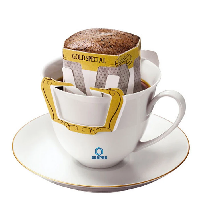 

Gold Special Hot Sale Cup Paper portable hanging ear drip coffee bags filter