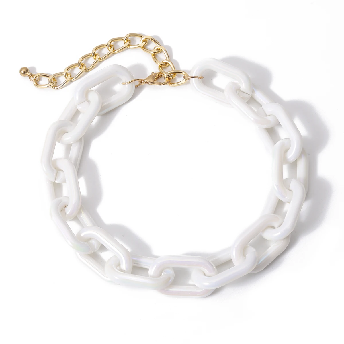 

Personality exaggerated acrylic necklace Punk street shot thick cross chain necklace women