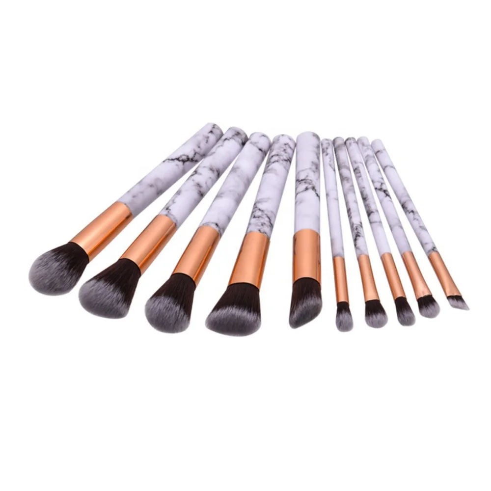 

10pcs Soft Makeup Brush Set Women Makeup Brushes Professnial Foundation Powder Brush Marble Make Up Tools