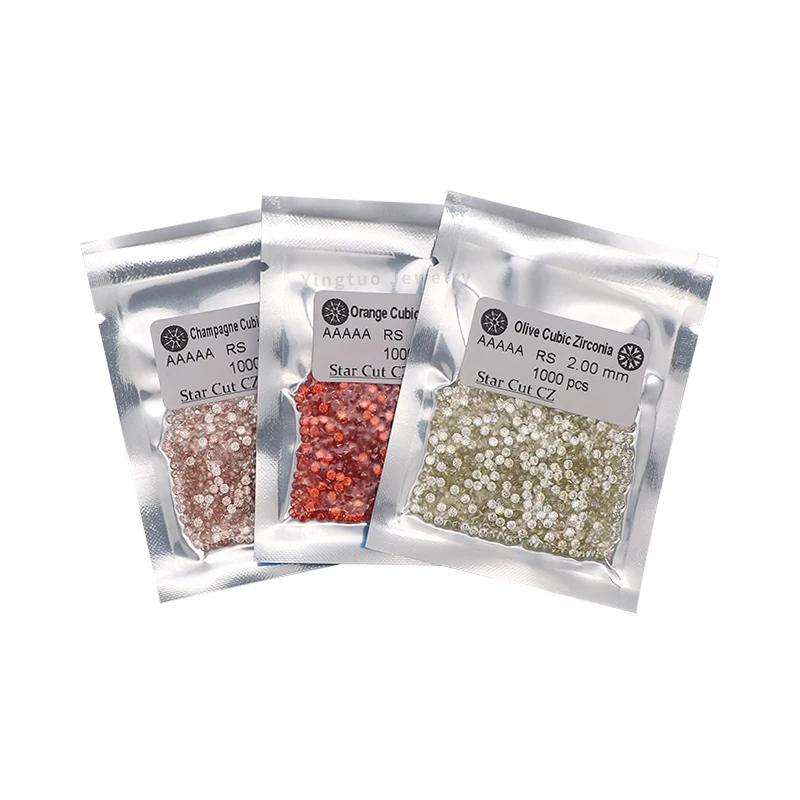 

1000pcs/Pack 5A Cubic Zirconia Diamond Round Cut Loose Gemstone