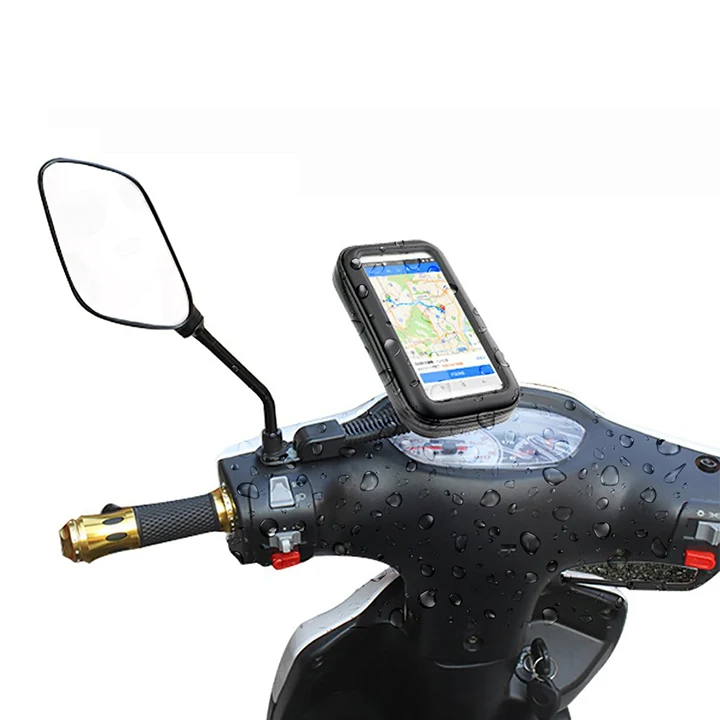 

Waterproof Motorbike Phone Holder 360 Degree Rotating Weather Resistant Bag For All Mobile Cellphone Motorcycle Phone Holder
