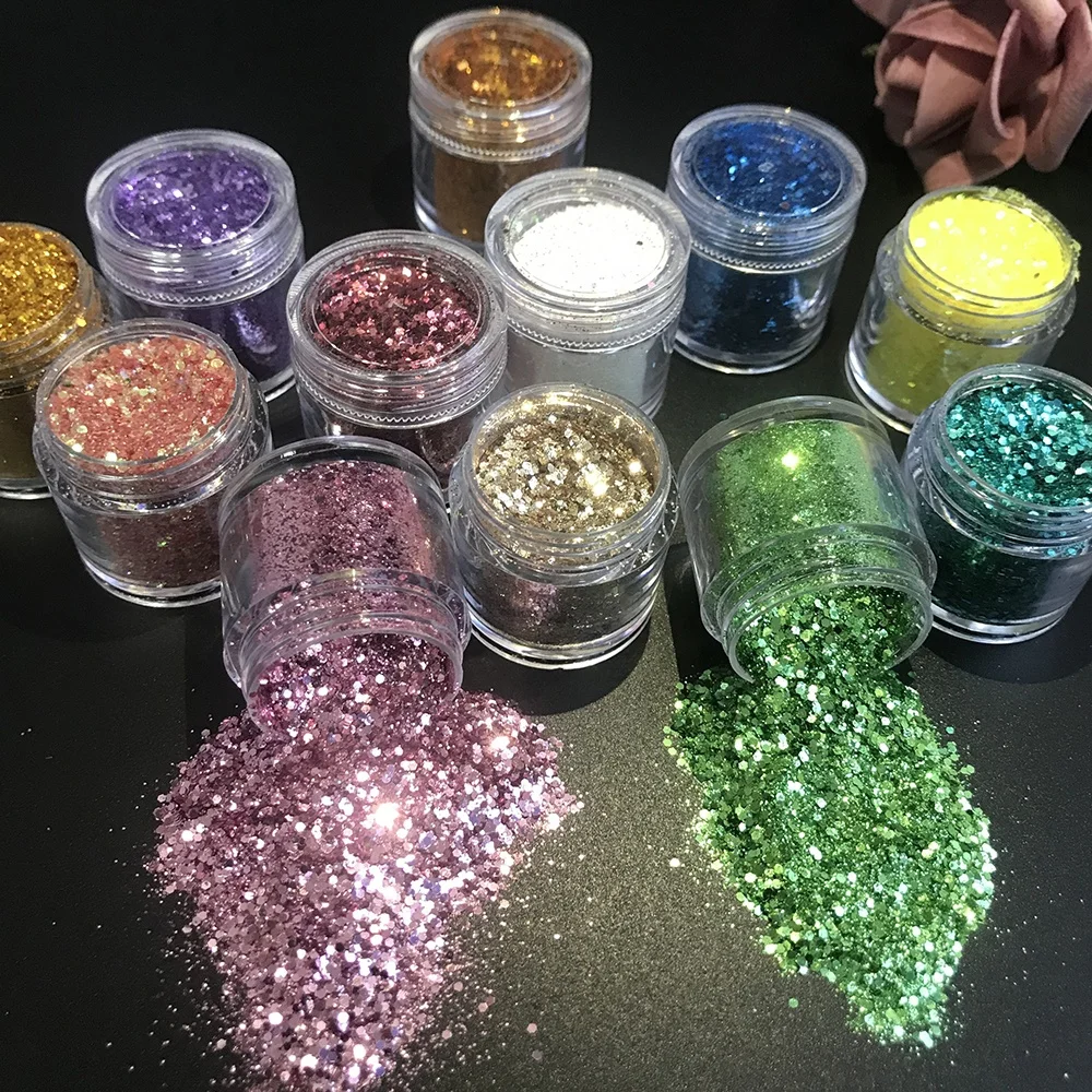 

Fashionable Super Shinning Highlighter Makeup For Face/Body/Eyeshadow Chunky Glitter Powder