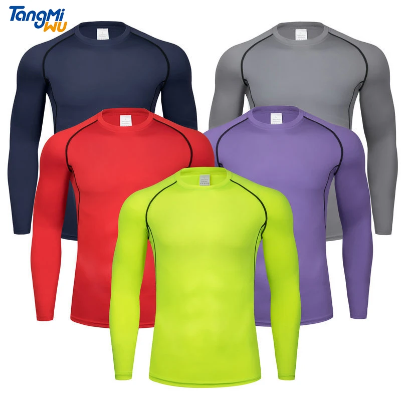 

TMW wholesale 2021 Man's T shirt running skinny long sleeve Elasticity camisetas deportivas wholesale men cycling wear clothing