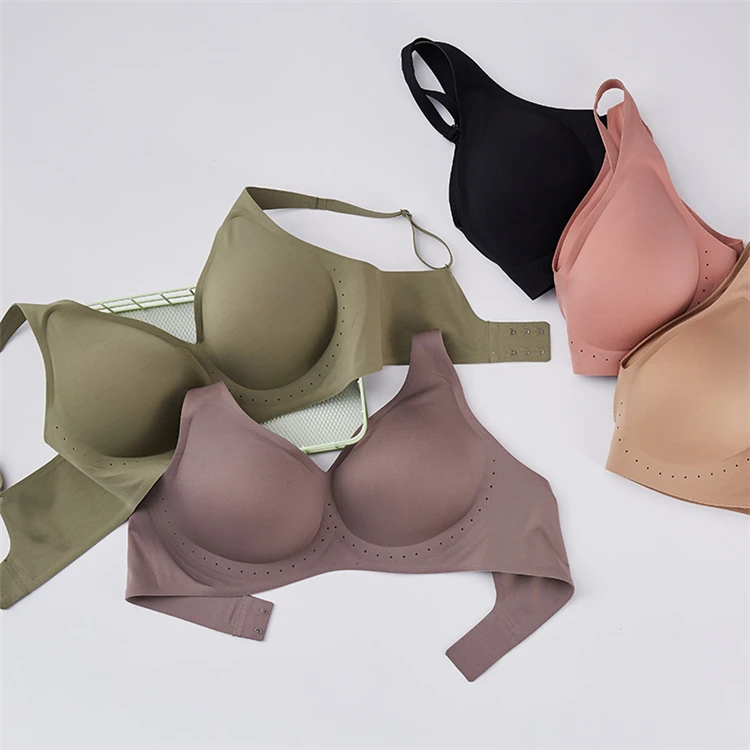 

Invisible Soft Support Arc Hole Jelly Bars Seamless Women'S Support Comfortable Sleeping Bra