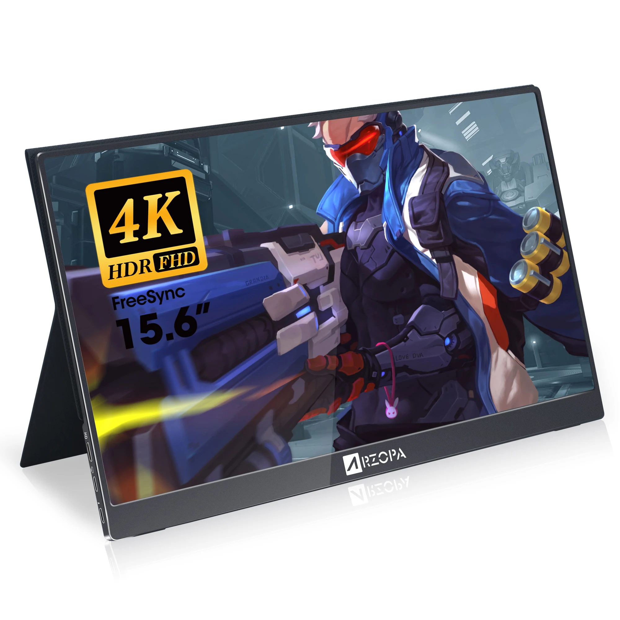 

UHD 15.6 inches 3680x2160 portable gaming monitor 4k for Laptop Mobile Phone Xbox PS4 Switch Extended gaming screen, Black