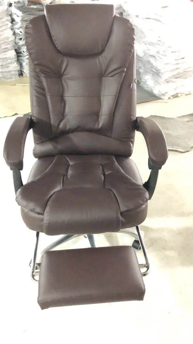 High-Back Simple Luxury Leather Boss Office Chair with massage function.