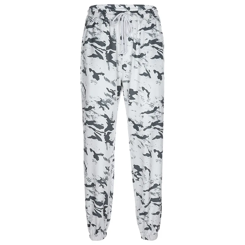 

Fashion Summer Ink Painting Printed Loose High Waist Sweater Pants Streetwear Hip Hop Trousers