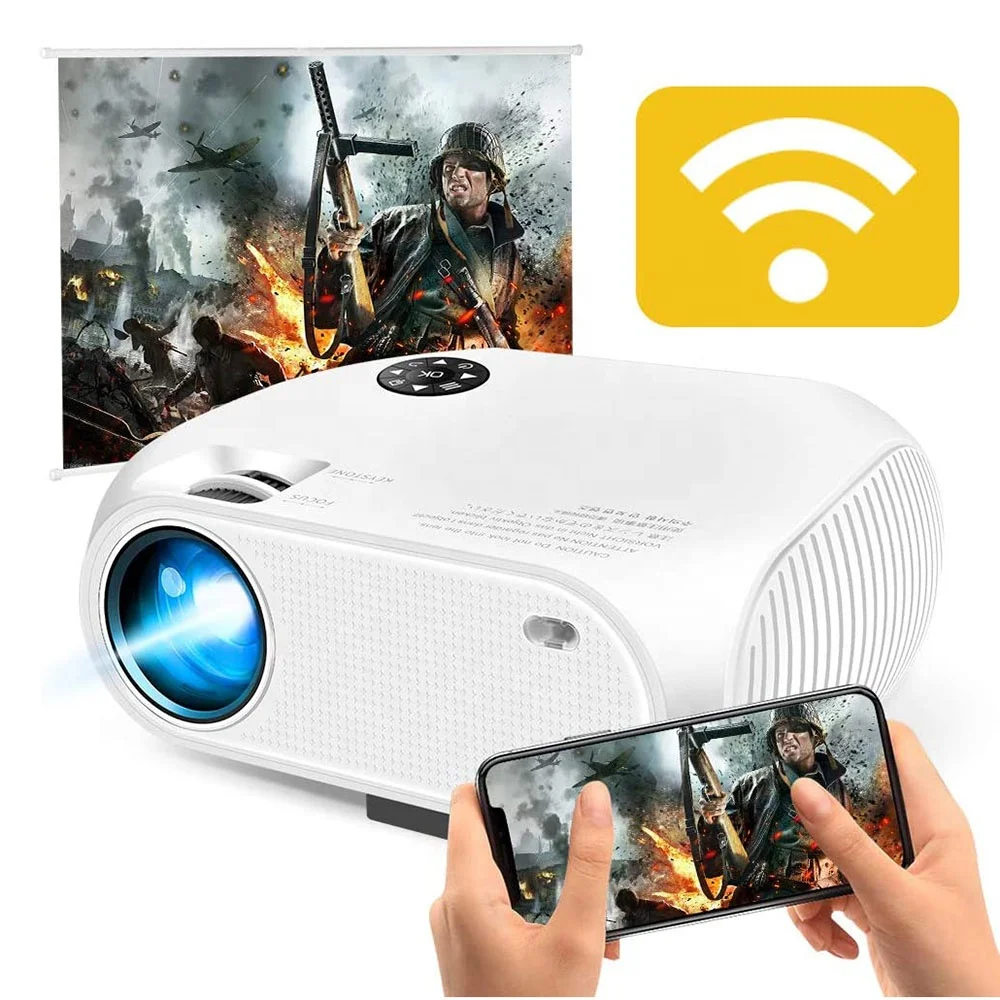 

Full HD Mini Projector Mobile Smartphone Support 1080P 5G Wifi Home Theater Movie Projector Office Video Meeting Proyector