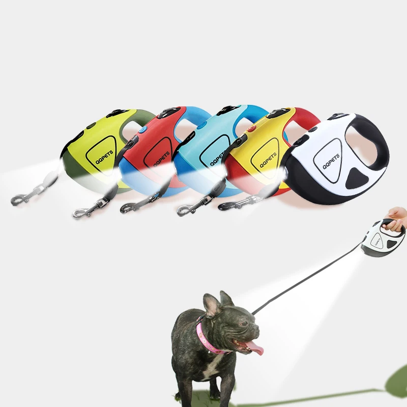 

Dog accessories custom safety creative retractable dog walking leash with led light, Colorful,you can choose any color