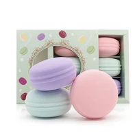 

Delicate French Macaron Shape Makeup Sponge Macaroon Beauty Puff Blender Gift Set 6pcs Candy Color Box