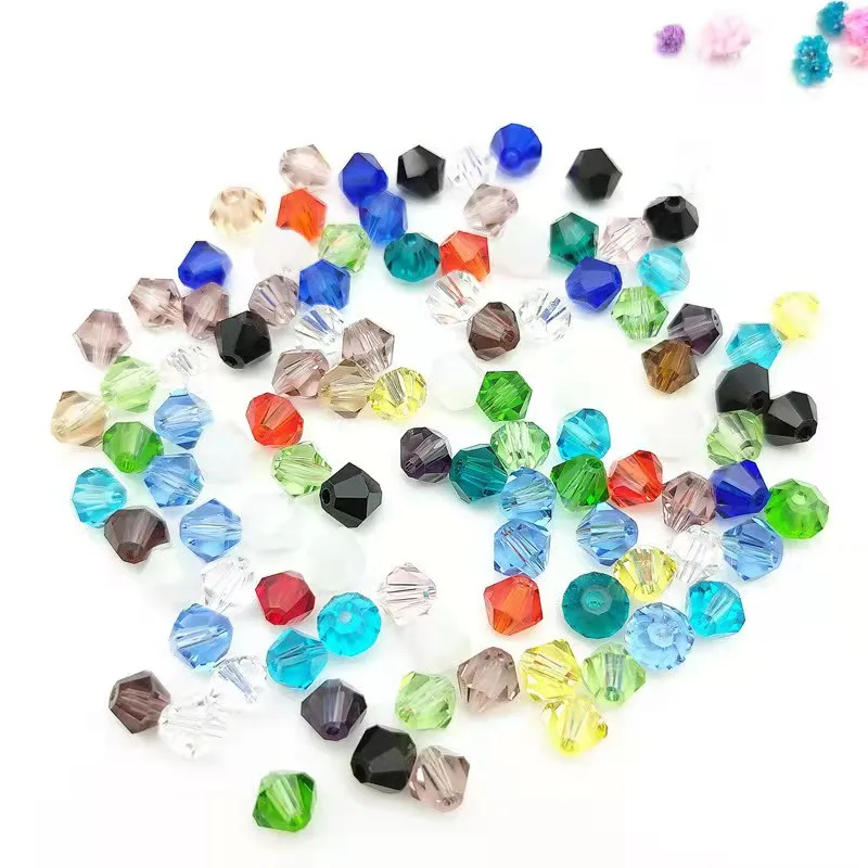 

Rainbow Crystal Brilliant Colorful Bulk Faceted Bicone 6mm Beaded Crystal Beads For Jewelry Making