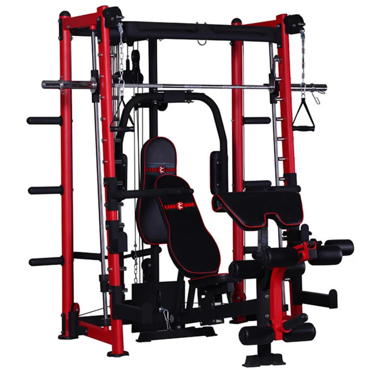 

HOT SELLING Multifunction Squat Rack Fitness Commercial Smith Machine, Customized