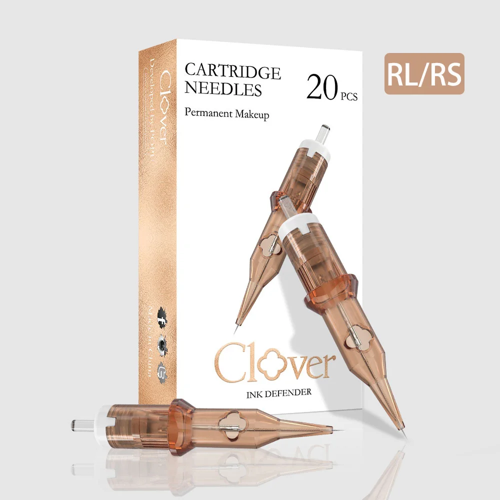 POPU Clover RL RS Hair Stroke Scalp Stainless Steel Permanent Makeup Cartridge Needle OEM Brand Custom PMU Tattoo Needles