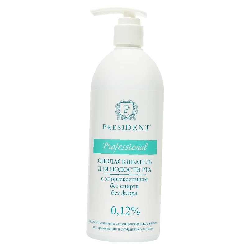 
Mouthwash PRESIDENT Professional with chlorhexidine 0,12% 500 ml pharma distributor required 