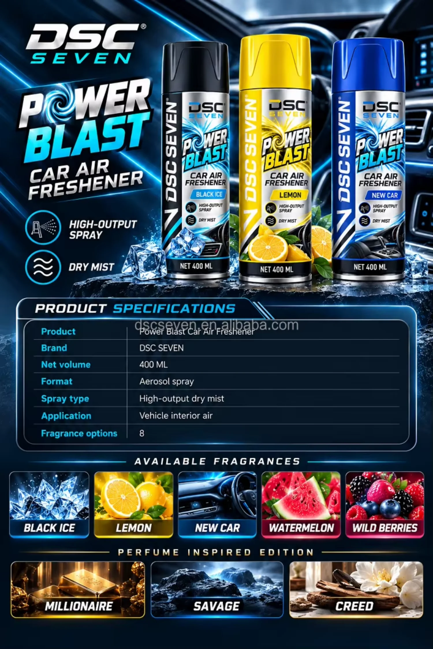 Wholesale 400ml Car Air Freshener Aerosol Spray Power Blast New Car Scent for Auto Detailing Shops and Distributors Wholesale 400ml Car Air Freshener Aerosol Spray Power Blast New Car Scent for Auto Detailing Shops and Distributors