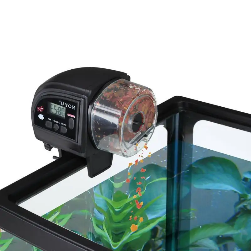 

Automatic Aquarium Tank Fish Feeder Food Timer with Retail Package LCD Adjustable Electric Fish