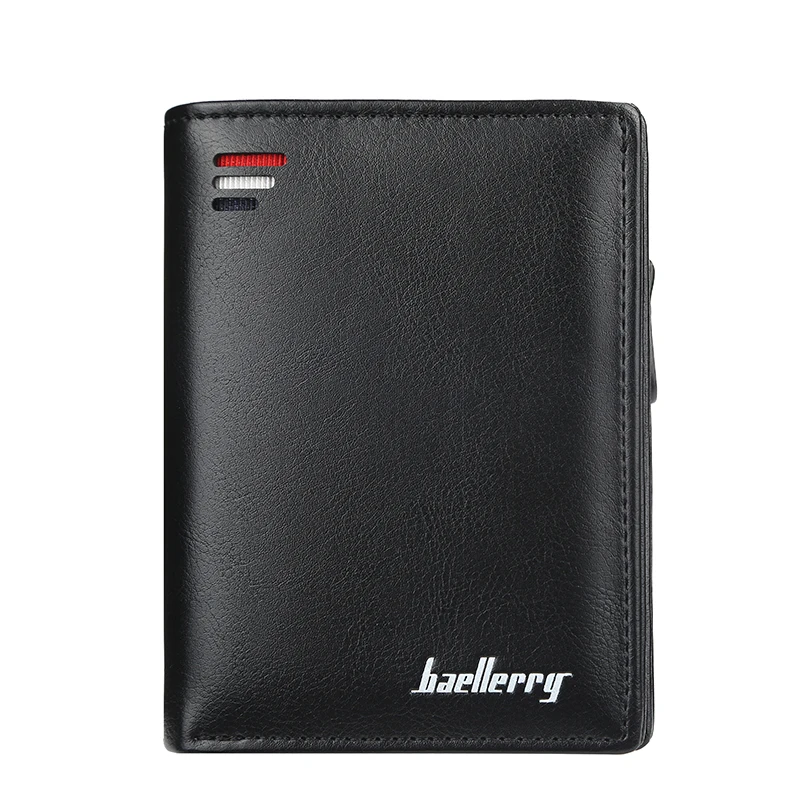 

Baellerry Men Wallets Zipper Short PU Leather Card Holder High Quality Male Purse Coin Holder Men Wallet