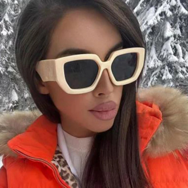 

Classic Popular Fashion Retro Sun Glasses Women Custom Trend Thick Temple Sunglasses Men