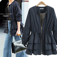 

winter europe latest fashion wholesale women v collar trench coat