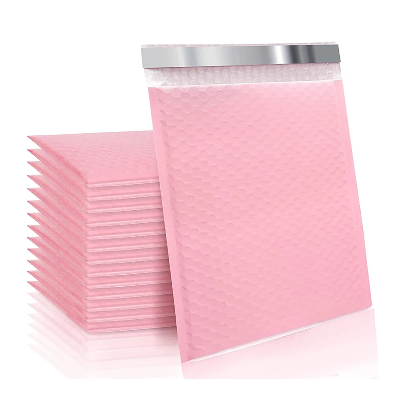 

CTCX Small Pink Padded Envelope Bubble Mailers Custom Logo Pink Shipping Bags Bubble Mailers Light Pink Bubble Polymailers