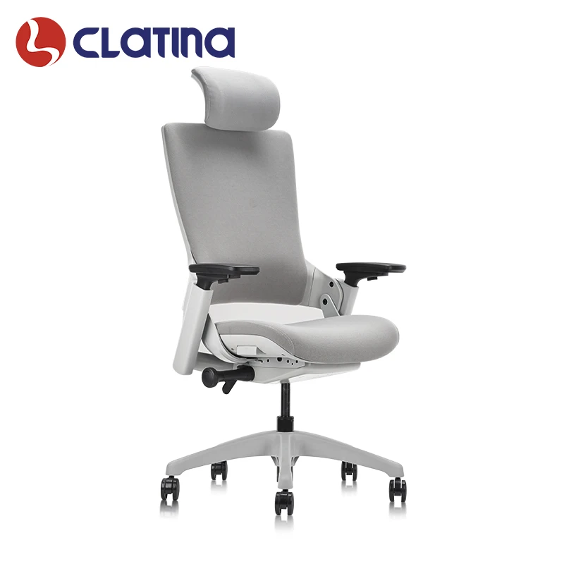 

CLATINA Mellet 3D Adjustable Armrest Swivel Ergonomic Office Chair with Headrest, Black/grey