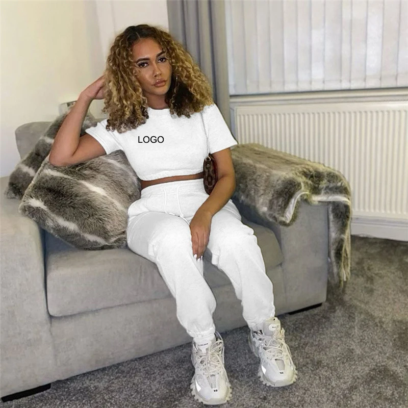 

Solid Color Loose Casual Sweatshirts Pullover Loose Fit Yoga Pants Women Joggers Fitness Yoga Suits