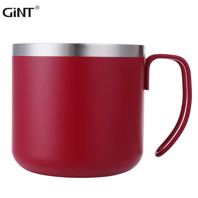 

Hot Selling Comfortable Handle Wide Mouth Coffee Beer Double Wall Water Mug