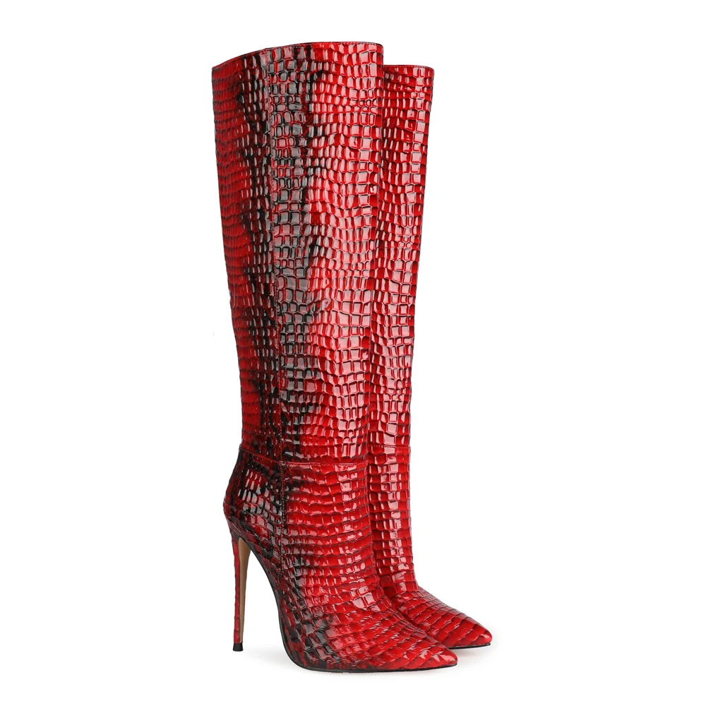 

Women's Boots Style of 2020 in Women's Boots High Heel Shoes Long Boots Women, Red