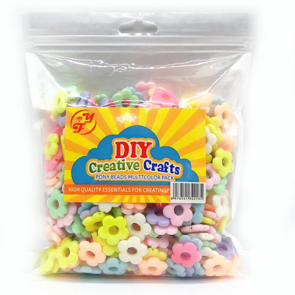 

candy color flower shape for DIY 250 g small bag sunflower beads for kids DIY, All color as request