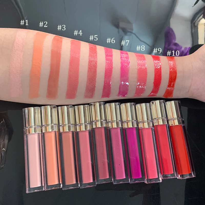 

Best Seller Cruelty Free Shiny Lip Gloss Private Label Moisturizing no logo 17 colors Vegan lip gloss