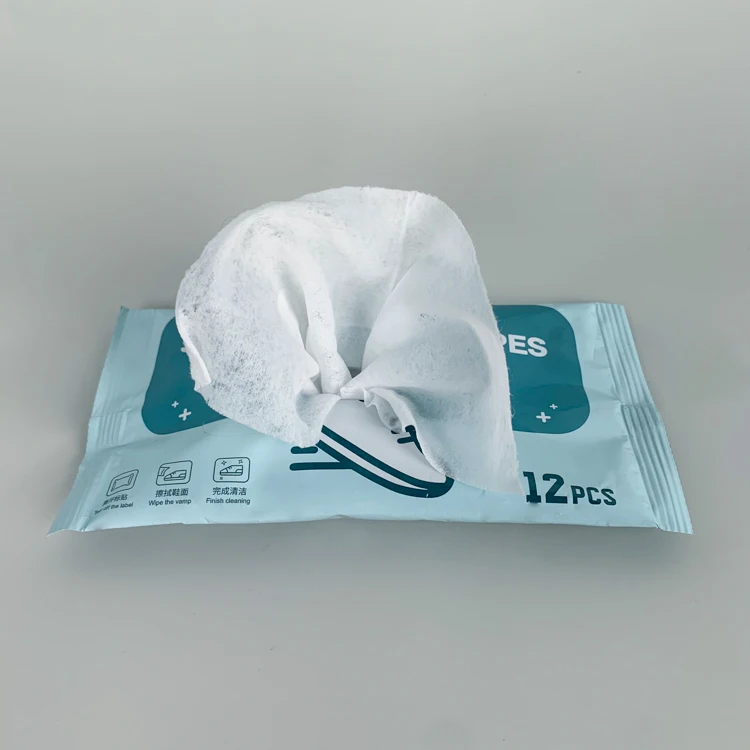 

High quality non-woven spunlace wipes for cleaning shoes and odorless wipes