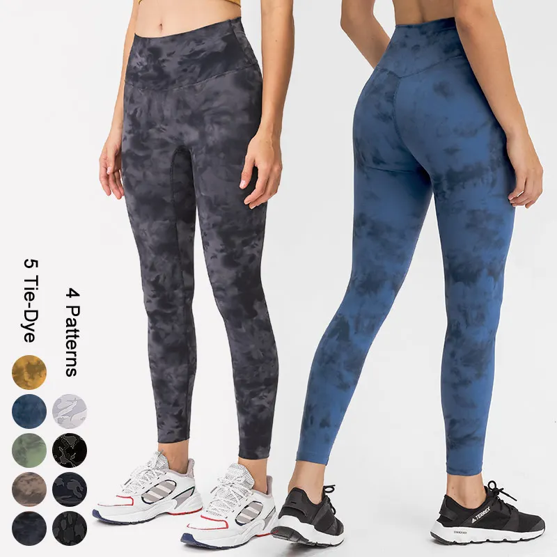 

1 Pcs Wholesale Custom Tie Dye & Print Camo Leopard High Quality Women High Waisted Yoga Leggings Pants Ready To Ship RTS