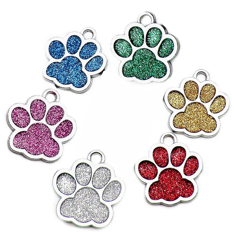 

Manufacturer directly supplies engraveade qr code foot print pet tag Zinc alloy anti loss ID tag Creative jewelry tag