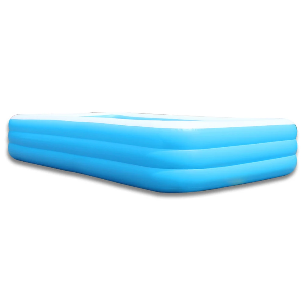 

Newbility 262*172*55cm thickened household portable bubble bottom pool Children's inflatable pool, Blue