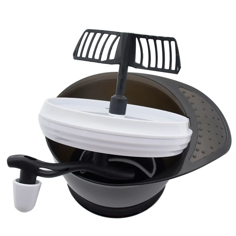 

Professional Hairdressing Manual semi automatic Plastic Tinting Mixing hair cream mixing bowl, As picture