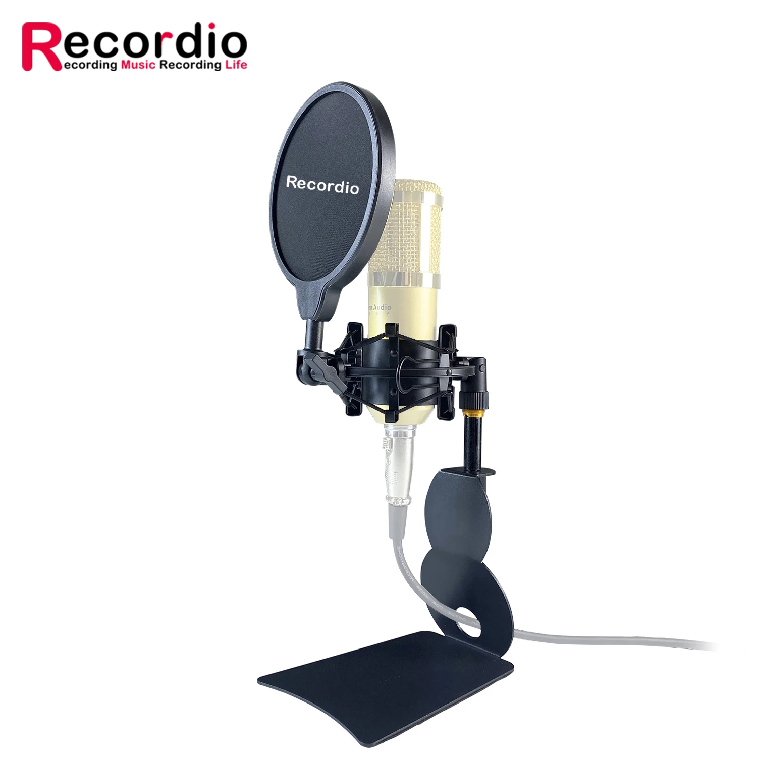 

GAZ-06 New Filter Recording Microphone Shockproof Stand Suitable for Desktop Microphone, Black