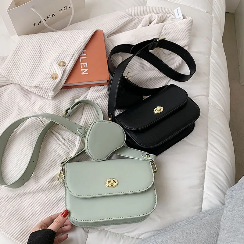 

fashionable handbags lock solid shoulder messenger bag square leather square crossbody bag, White, yellow, green, black