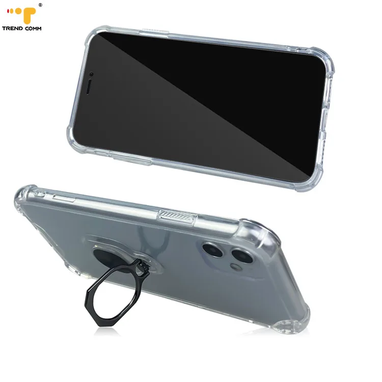 

Back Cover 360 Ring Holder Mobile Waterproof Phone Case For iPhone 11
