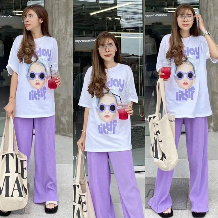

New Summer Loungewear Baju Pyjama Pijama De Algodon Mujer Korean Pajamas Short Sleeve Sleepwear 2 Piece Set Nightwear For Women