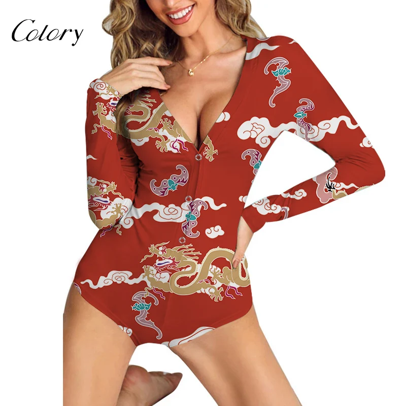 

Colory Chinese Style Pajamas Sublimation Blank Onesie Designer Clothing For Cheap Adult Onesie for Summer, Picture shows