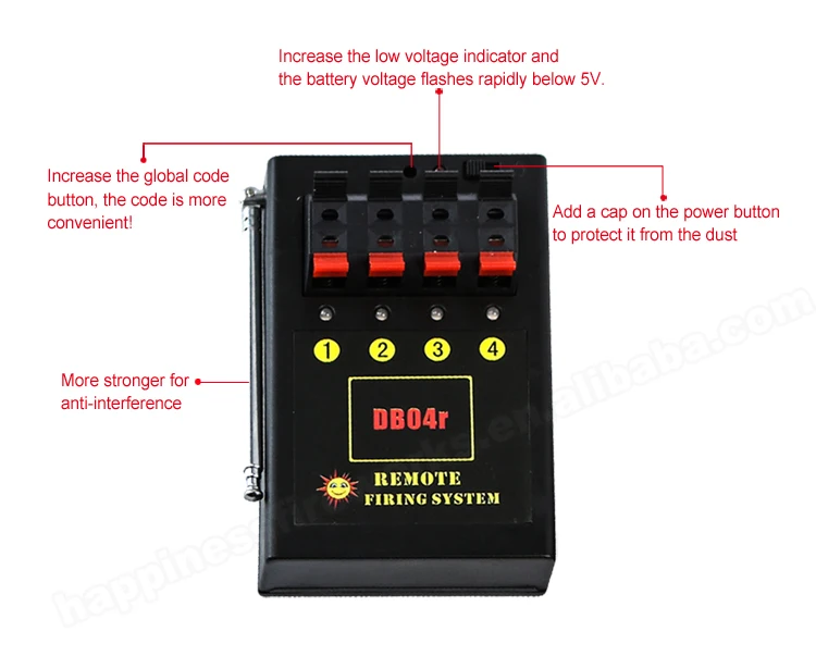 4キュー12チャンネルリモートワイヤレス花火発射システム点火装置 Buy ワイヤレスリモコン 赤音楽花火新年 高品質発射システム花火 Product On Alibaba Com