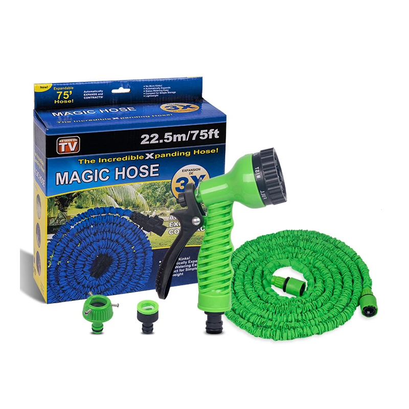 Expandable Magic Flexible Garden Hose To Watering With Spray Gun Garden Car Water Pipe Hoses Watering 25-200FT