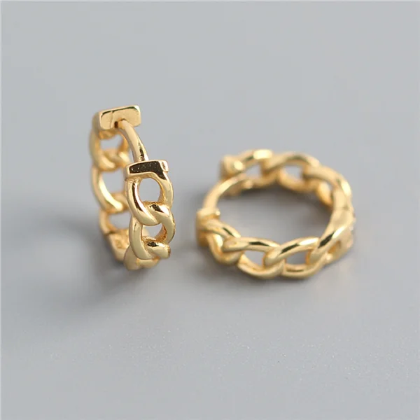 

Cuban Shape Earrings Punk Style Hip Hop Hoop Earrings for Women