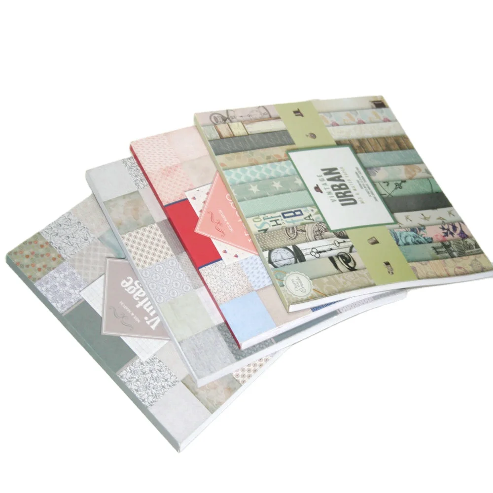 Custom Promotional Factory Bulk Production Paper Scrapbook Kit Gift Wrapping Full Color Printing