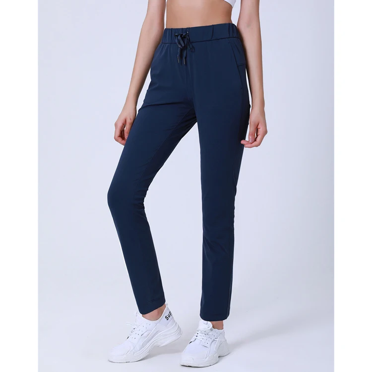 

Autumn Winter New Quick Dry Elastic Women Yoga Sports Casual Loose Lulu Lemon Pants with Pocket, 3 colors
